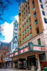 a building with a Tampa signage